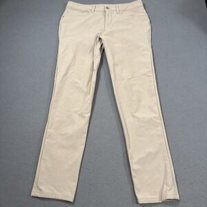 PANTS GOLF LULULEMON  Men 32X30 Beige ABC Sim  Warpstreme Stretch LM5AD9S
